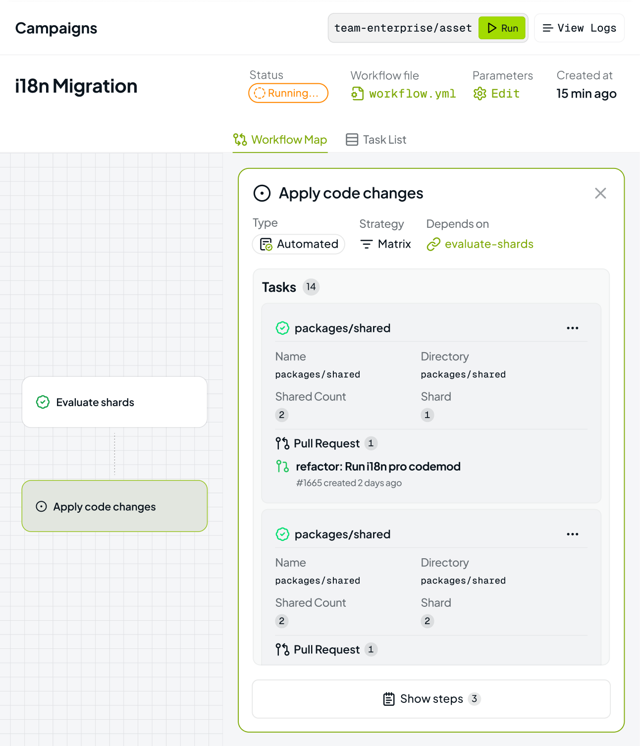 Customize automation recipes visualization